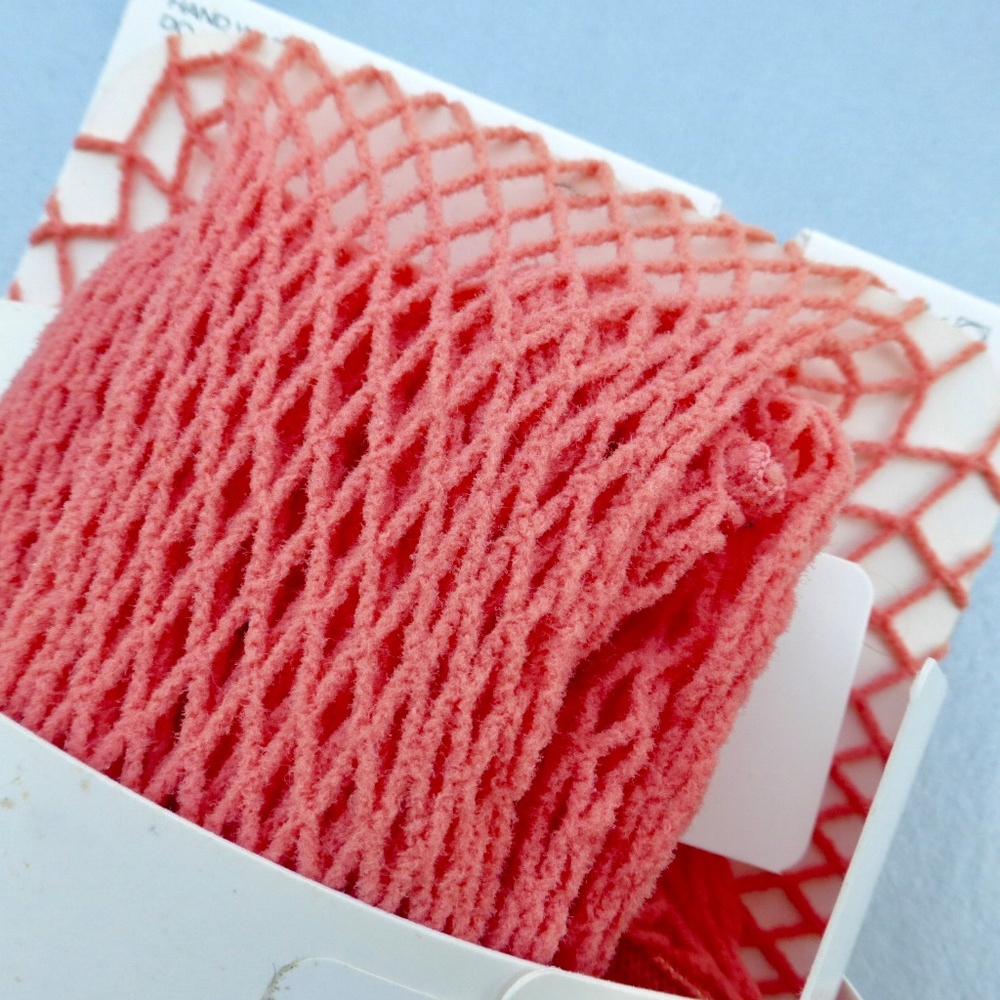 Peach Fishnet Pantyhose DKNY Slightly Imperfect* - Picture 2 of 8